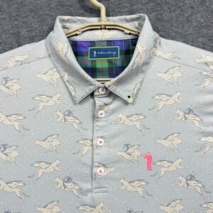 William Murray Polo Shirt Mens Medium Gray Here‎ Kitty Kitty Golf Performance M